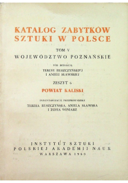 Katalog zabytków sztuki w Polsce tom V zeszyt 6