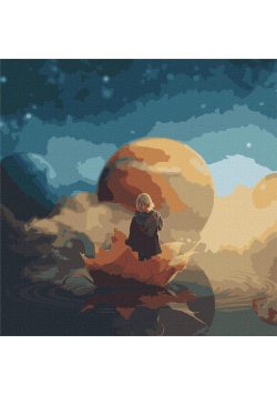 Malowanie po numerach - Spacer kosmiczny 50x50cm