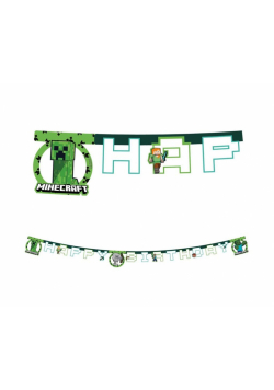 Banner Minecraft Happy Birthday