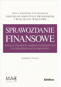 Sprawozdanie finansowe według polskich i międzynar