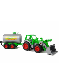 Traktor z ładowarką i cystrną