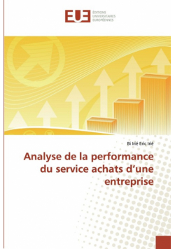 Analyse de la performance du service achats d'une entreprise