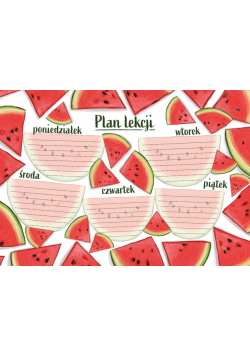 Plan lekcji - Arbuzy (5szt)