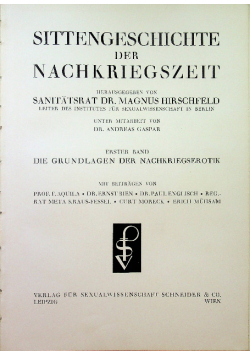 Sittengeschichte der nachkriegszeit 1931 r.