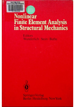 Nonlinear Finite Element Analysis in Structural Mechanics