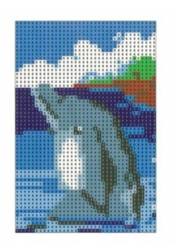 Diamentowa mozaika - Delfin 10x15cm