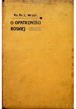 O Opatrzności Boskiej 1919 r