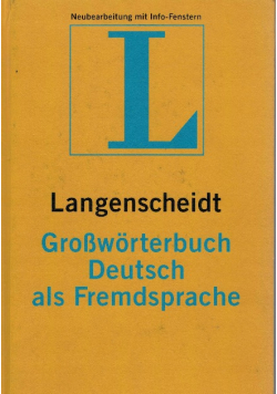 Langenscheidts Großworterbuch Deutsch als Fremdsprache