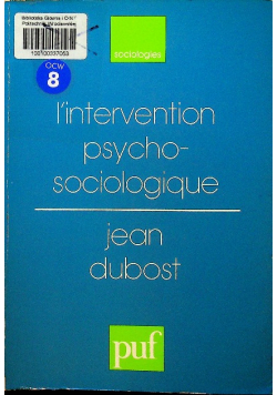 L Intervention psychosociologique