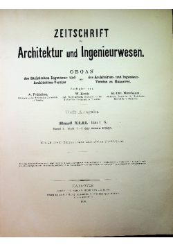 Zeitschrift fur Architektur und Ingenieurwesen