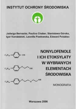 Nonylofenole i ich etoksylaty w wybranych elementach środowiska