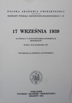 17 września 1939 materiały z ogólnopolskiej konferencji historyków