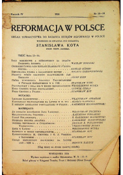 Reformacja w Polsce nr 13 - 16 / 1926 r.