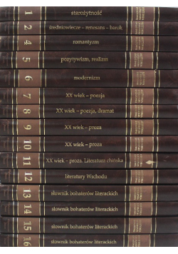 Historia Literatury Światowej 15 tomów