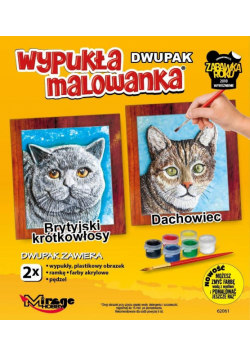 Wypukła malowanka Koty - Brytyjski + Dachowiec