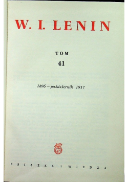 Lenin Dzieła tom 41