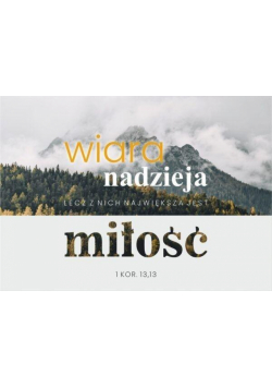 Karnet - Wiara, nadzieja, miłość - góry