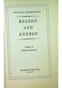 Reason and Energy