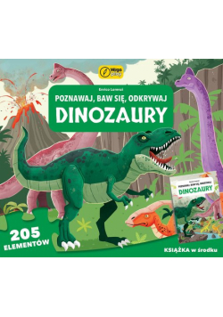 Poznawaj baw się odkrywaj Dinozaury Puzzle+książka