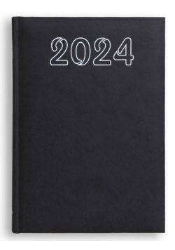 Terminarz 2024 A5 dzienny Standard - czarny