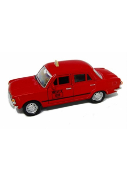 Fiat 125p 1:39 Taxi czerwony WELLY