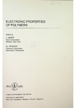 Electronic properties of polymers