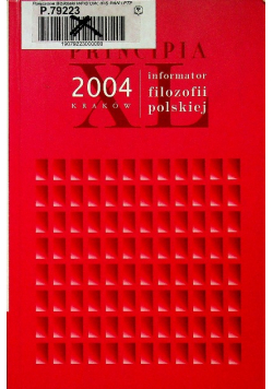 Principia 2004 Informator filozofii polskiej