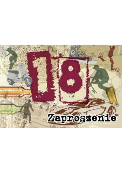 Zaproszenie ZZ-051 Urodziny 18 (5 szt.)
