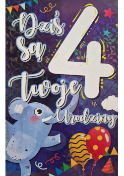 Karnet Urodziny 4 chłopiec