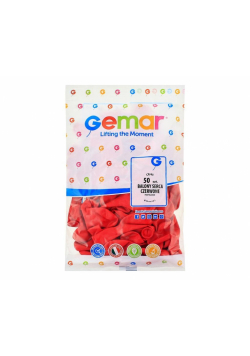 Balony pastelowe czerwone serca 50szt