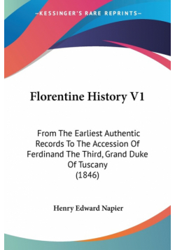 Florentine History V1