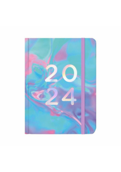 Kalendarz codzienny 2024 B6 Kolorowy marmur ALBI