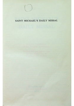 Saint Michae s Daily Missal