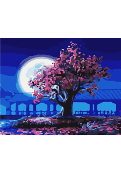Malowanie po numerach - Bonsai w ogrodzie 40x50cm
