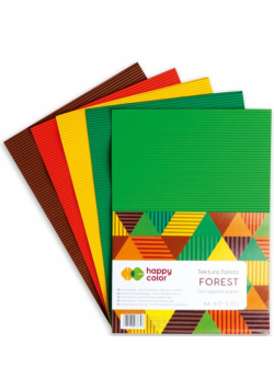 Tektura falista A4/5K mix Forest HAPPY COLOR