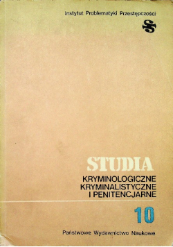 Studia kryminologiczne kryminalistyczne i penitencjarne  10