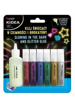 Klej brokatowy świecący w ciemności KIDEA