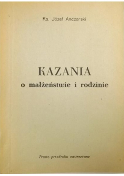 Kazania o małżeństwie i rodzinie