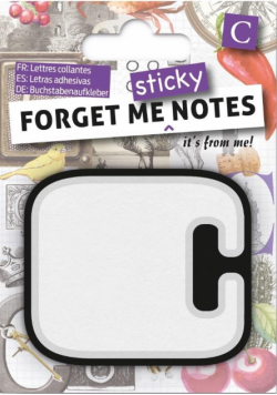 Forget me sticky notes kart samoprzylepne litera C