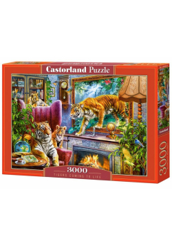 Puzzle 3000 Tigers Coming to Life CASTOR