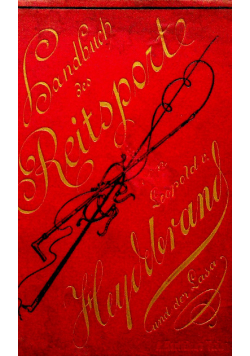 Handbuch des reit sport heydebrand 1882 r.