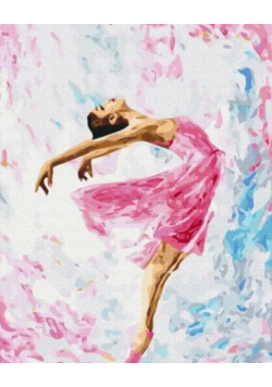 Malowanie po numerach - Tańcząca balerina 40x50cm