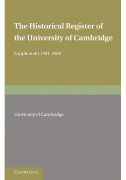 The Historical Register of the University of Cambridge