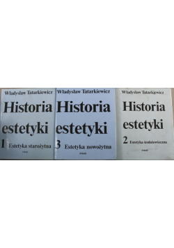 Historia estetyki tom 1 do 3
