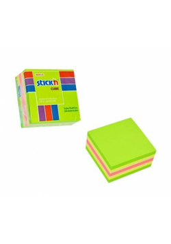 Notes kostka zielona - mix neon i pastel.