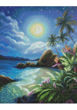 Diamentowa mozaika - Księżycowa noc 40x50cm