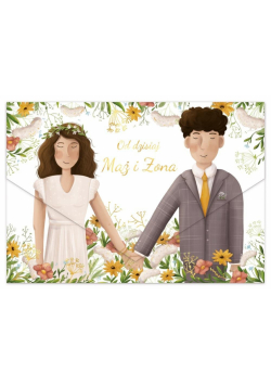Karnet A5 ślub para młoda boho