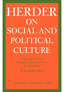 J. G. Herder on Social and Political Culture
