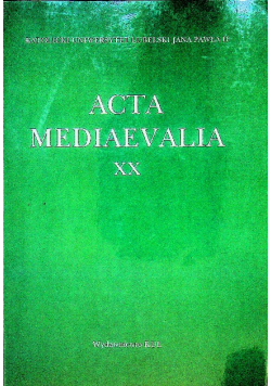 Acta Mediaevalia XX