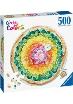 Puzzle 500 Paleta kolorów: pizza